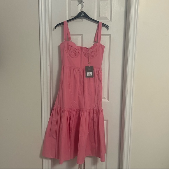 NWT House of CB French Pink Midi Tiered Elia Sundress - Picture 3 of 11